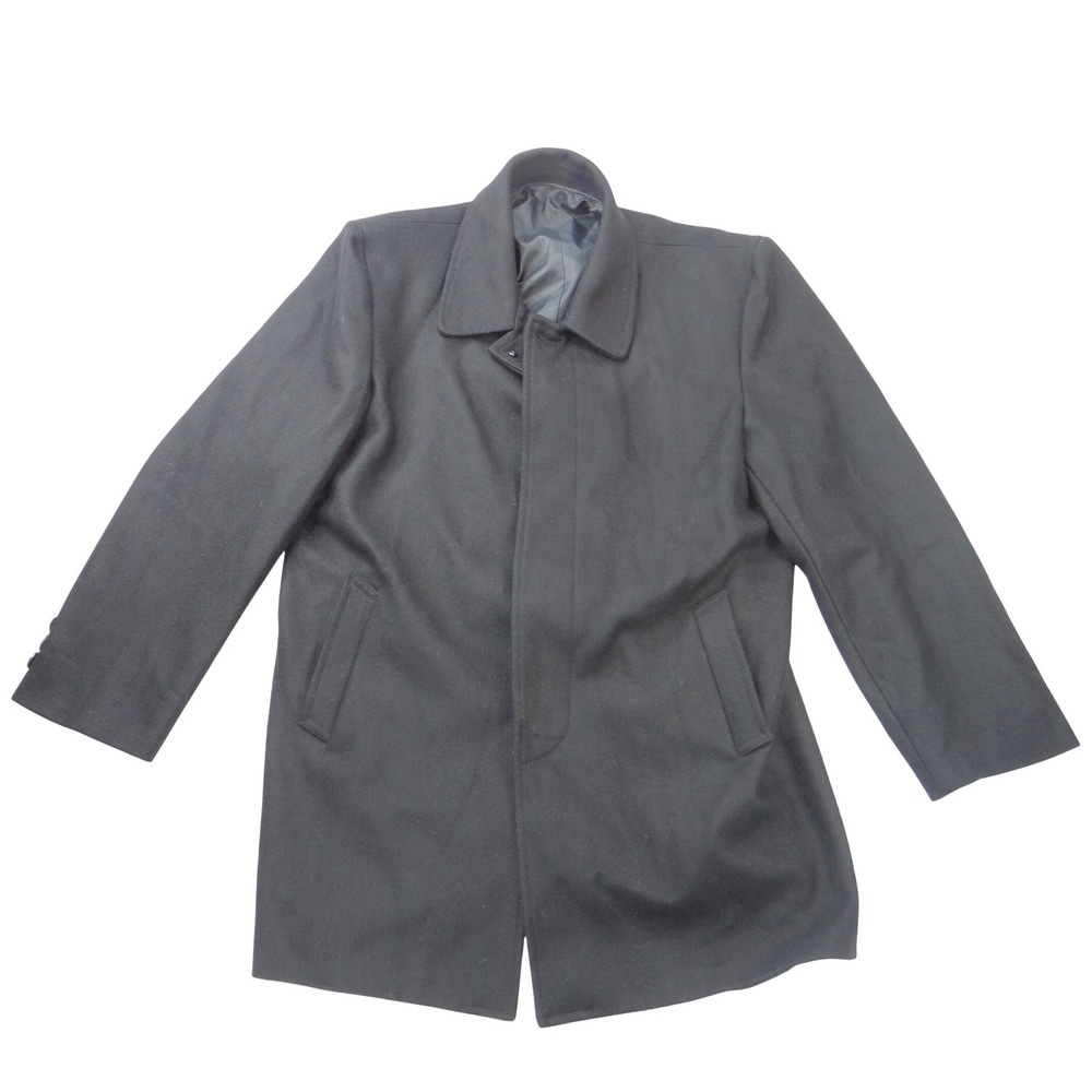 Dahongma Bigredhorse Mens Black Wool Blend Car Coat Overcoat Size XXXL 185/82